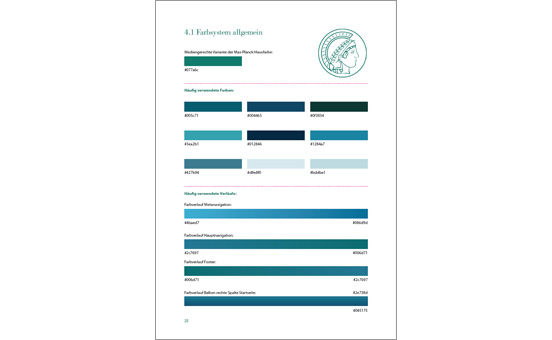 Styleguide Innenseite Max-Planck-Gesellschaft